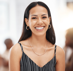 A smiling Caddie support specialist